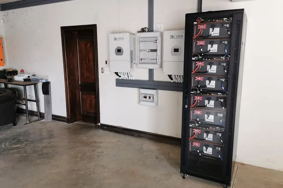 Dual Hybrid Inverters and 8-Battery Rack